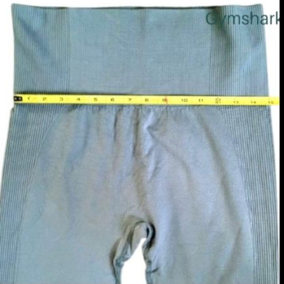 Gymshark Power Down Tight Legging Lounge Pant Gym Turquoise Blue Women Large L - Picture 7 of 8